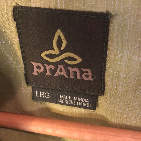 prAna Camino mens Button Down Shirt green - Picture 7 of 12